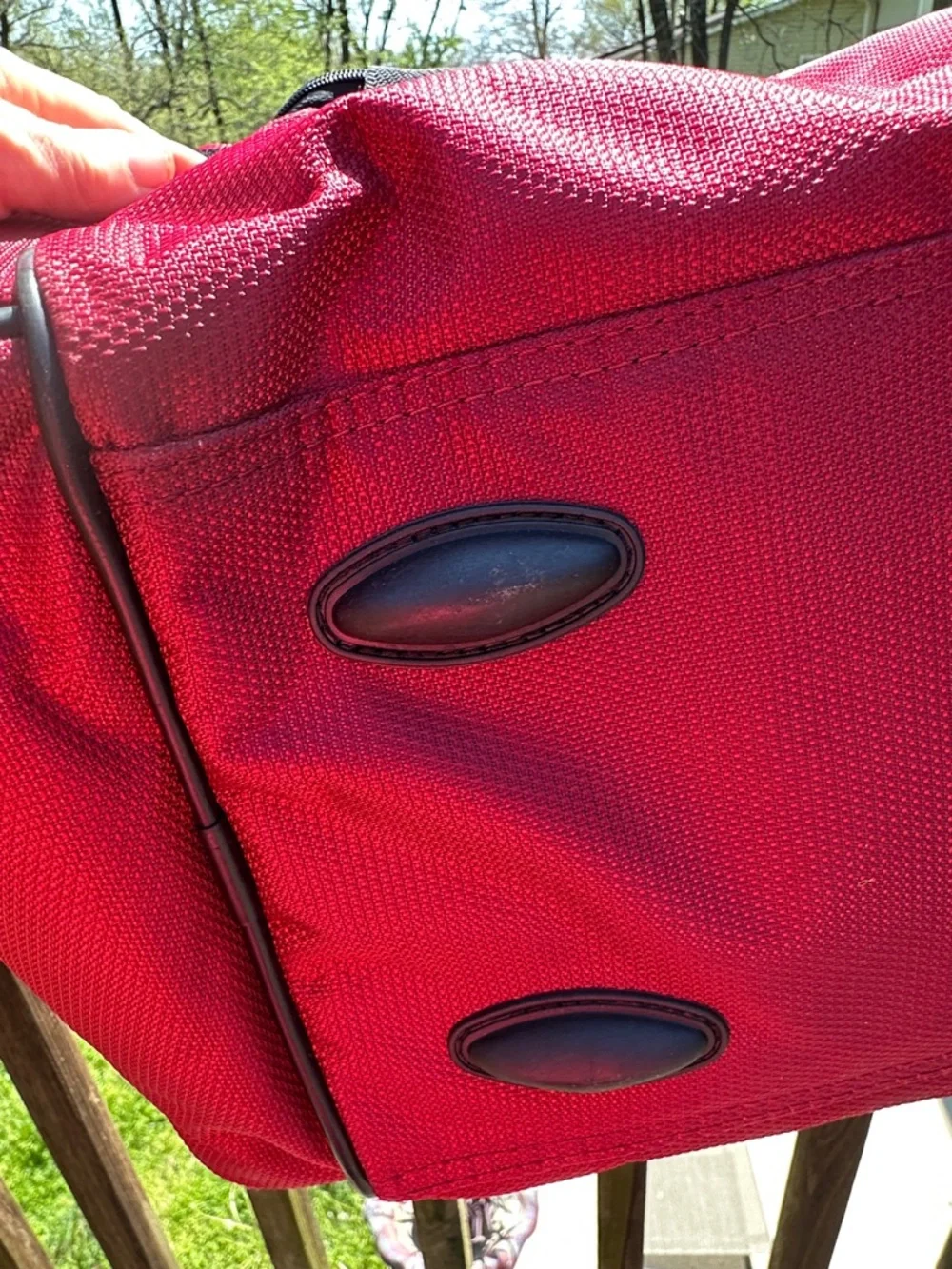Samsonite Red and Black Travel Duffel Bag